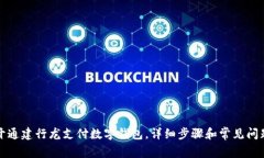 如何开通建行龙支付数字