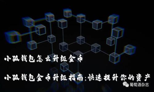 小狐钱包怎么升级金币

小狐钱包金币升级指南：快速提升你的资产